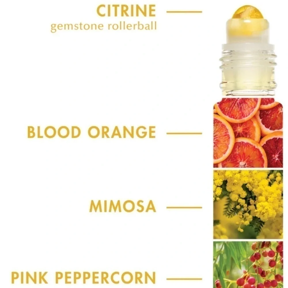 Kuumba MADE 4 Gemstone Rollerball Aromatherapy*Citrine*Empower*Rose Quartz*